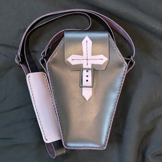 Purple w/ Black Coffin Bag